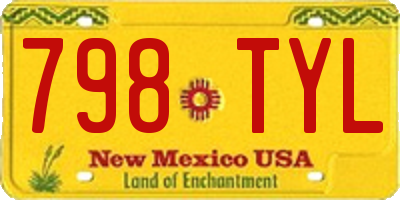 NM license plate 798TYL