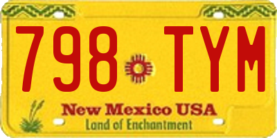 NM license plate 798TYM