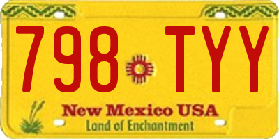 NM license plate 798TYY