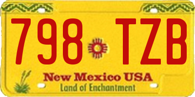 NM license plate 798TZB