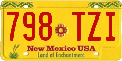 NM license plate 798TZI