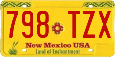 NM license plate 798TZX