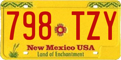 NM license plate 798TZY