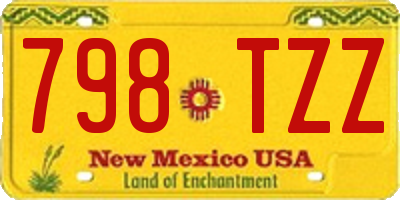 NM license plate 798TZZ