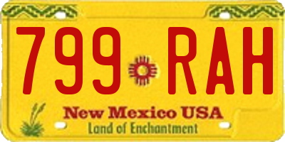 NM license plate 799RAH