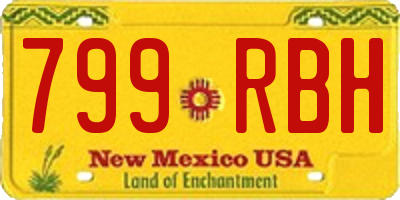 NM license plate 799RBH