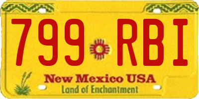 NM license plate 799RBI