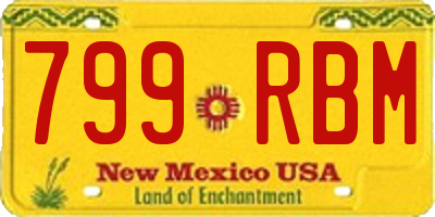 NM license plate 799RBM