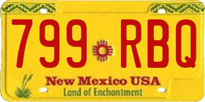 NM license plate 799RBQ