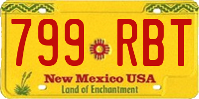 NM license plate 799RBT