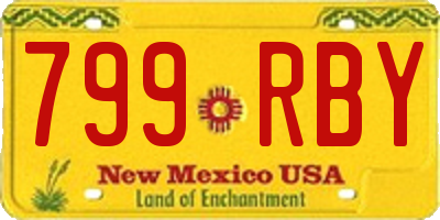 NM license plate 799RBY