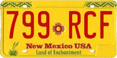 NM license plate 799RCF