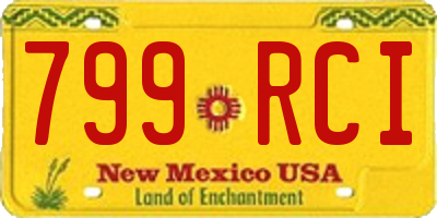 NM license plate 799RCI