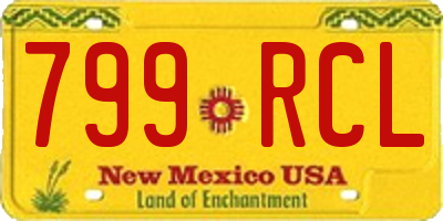 NM license plate 799RCL