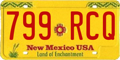 NM license plate 799RCQ
