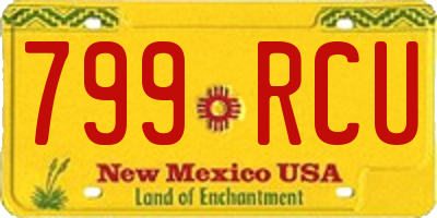 NM license plate 799RCU