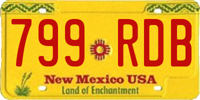 NM license plate 799RDB