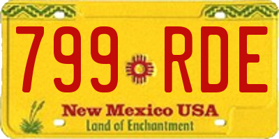 NM license plate 799RDE