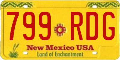 NM license plate 799RDG
