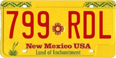 NM license plate 799RDL