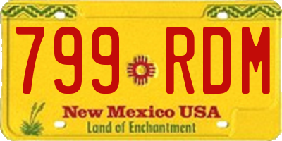 NM license plate 799RDM