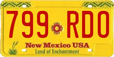 NM license plate 799RDO