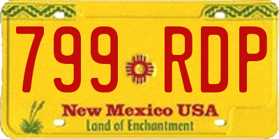 NM license plate 799RDP