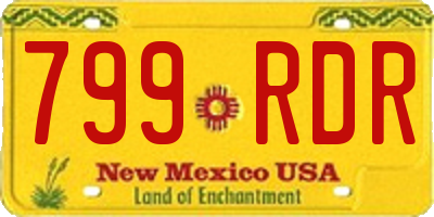 NM license plate 799RDR