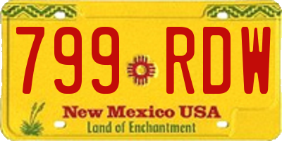 NM license plate 799RDW