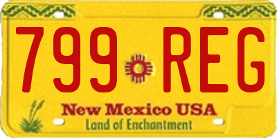 NM license plate 799REG