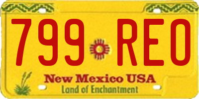 NM license plate 799REO