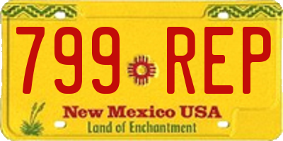 NM license plate 799REP