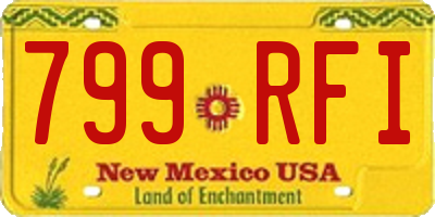 NM license plate 799RFI