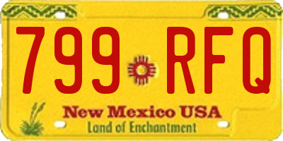NM license plate 799RFQ