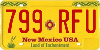 NM license plate 799RFU