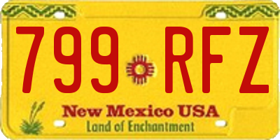 NM license plate 799RFZ