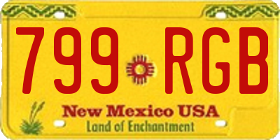 NM license plate 799RGB