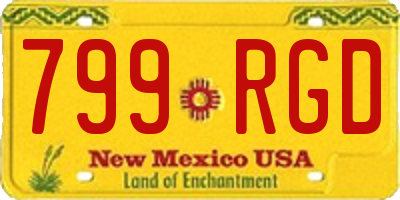 NM license plate 799RGD