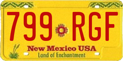 NM license plate 799RGF