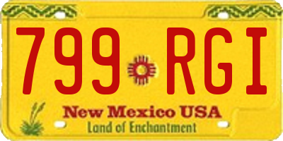 NM license plate 799RGI