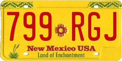 NM license plate 799RGJ