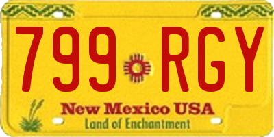 NM license plate 799RGY