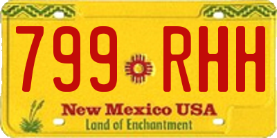 NM license plate 799RHH