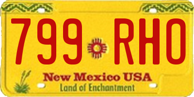 NM license plate 799RHO