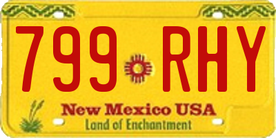 NM license plate 799RHY