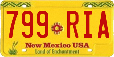 NM license plate 799RIA