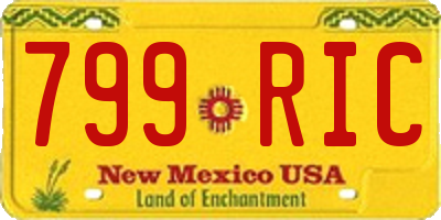NM license plate 799RIC