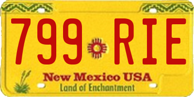 NM license plate 799RIE