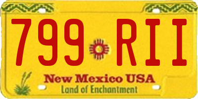 NM license plate 799RII