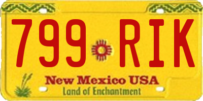 NM license plate 799RIK